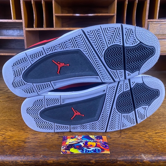 Nike Air Jordan Retro 4 Mid Mens Shoes Red Size 11 - Picture 8 of 9